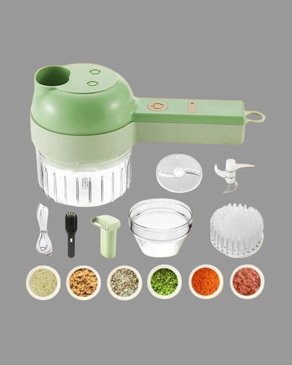 4 in 1 Portable Electric Vegetable Cutter Set